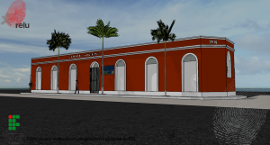Desenho em 3D do Mermorial Coruripense