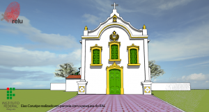 Desenho em 3D da Igreja vista de frente