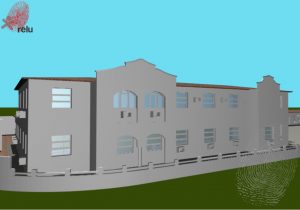 Desenho em 3D da residência