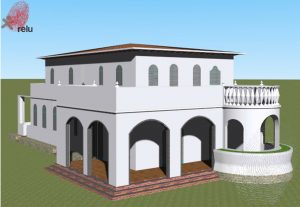 Desenho em 3D da residência 415