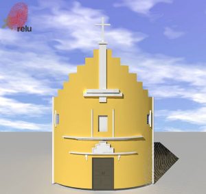 Desenho em 3D da Capela Santo Antônio