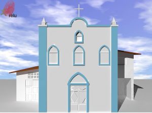 Desenho em 3D feito no computador da Igreja