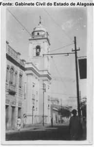 Foto antiga da Igreja Nossa Senhora do Livramento vista de longe