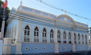 Foto atual da Antiga Escola Modelo vista do ângulo esquerdo
