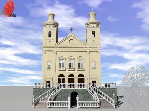 Desenho em 3D da Catedral vista de frente