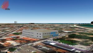 Desenho em 3D da antiga Faculdade de Engenharia no Google Earth